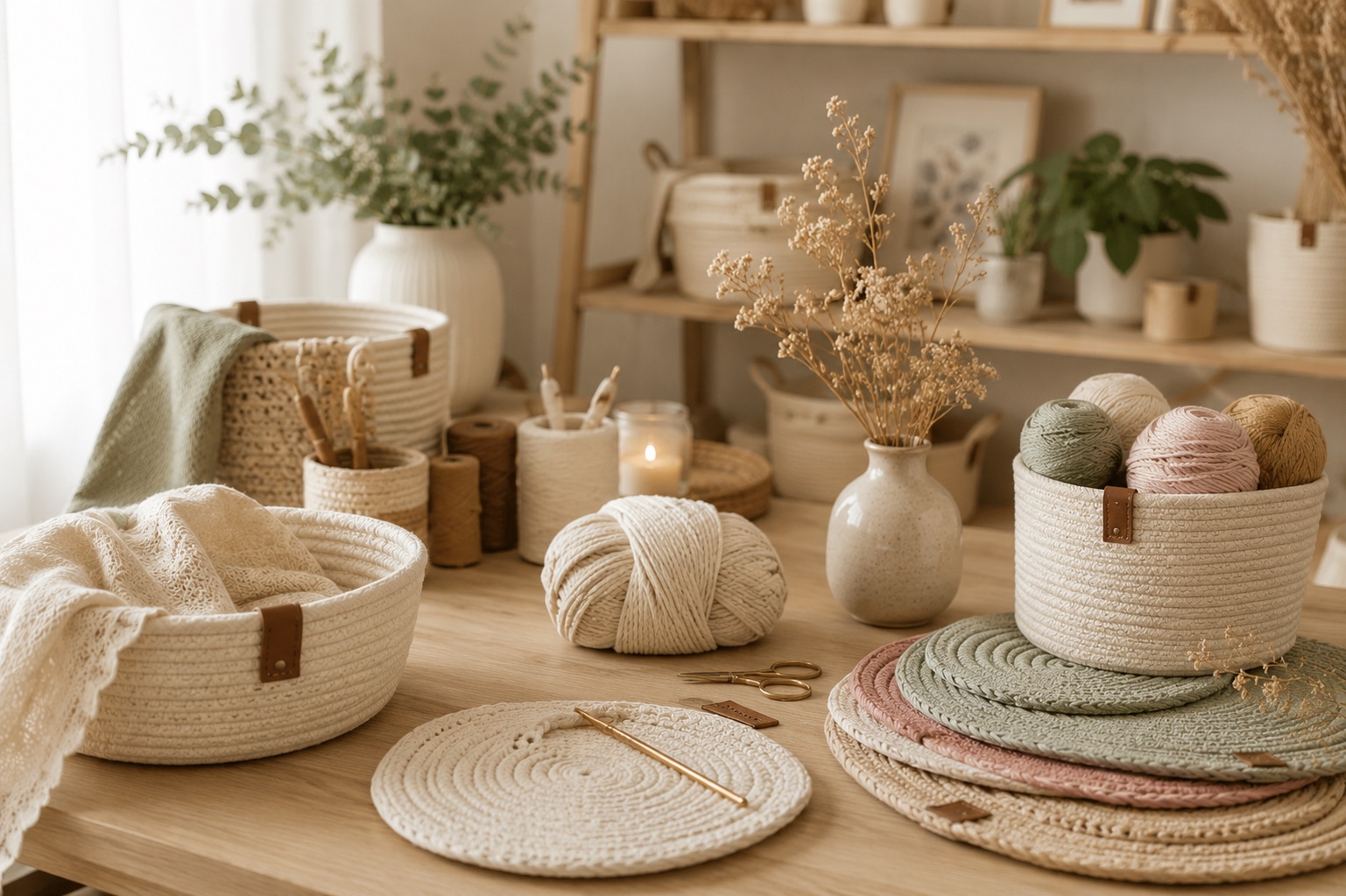 GabStyle műhely — kosarak, fonalak és textil részletek
